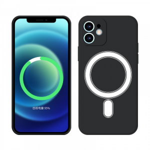 Cellect iPhone 12 Pro Max mágneses szilikon tok fekete (CEL-MAG-IPH12PMBK)