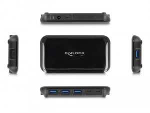 DeLock USB 3.2 Gen 2 4x Type-A + 3x Type-C Hub (64209)