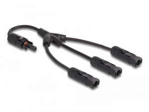 Delock DL4 napelem eloszt&oacute; k&aacute;bel 0.35m piros (88225)