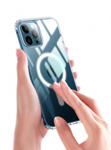 Cellect iPhone 12 mágneses szilikon tok átlátszó (TPU-MAG-IPH12-TP)