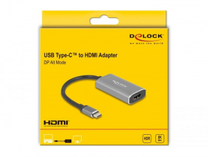 Delock USB-C - HDMI (DP Alt Mode) 8K HDR adapter (62632)