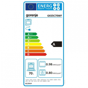 Gorenje GKS5C70WF kombinált tűzhely fehér