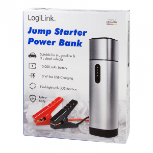 LogiLink PA0266 autó indító Power Bank 10000mAh, 2xUSB-A
