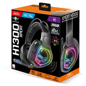 Spirit of Gamer XPERT-H1300 vezeték nélküli mikrofonos fejhallgató fekete (MIC-XH1300)