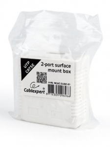Gembird 2 portos CAT5E UTP fali aljzat fehér (NCAC-2U5E-01)