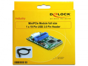 DeLock Mini PCIe -> USB3.0 adapter kártya (95234)