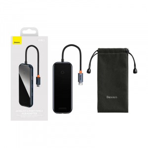 Baseus 8 az 1-ben Hub USB-C -> HDMI + USB + PD + SD/TF + RJ45 s&ouml;t&eacute;tsz&uuml;rke (WKJZ010613)