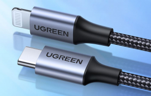 UGREEN US304 USB-C - Lightning k&aacute;bel, PD, 3A 2m, fekete (60761)