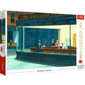 Trefl Art Collection Edward Hopper Éjjeli baglyok puzzle 1000db-os puzzle (10747)