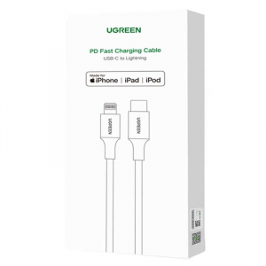 UGREEN US171 USB-C - Lightning kábel, 3A 1.5m, fehér(60748)