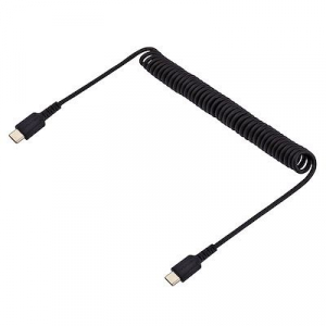 Startech.com USB Type-C - USB Type-C spir&aacute;l adat- &eacute;s t&ouml;ltők&aacute;bel 1m fekete (R2CCC-1M-USB-CABLE)