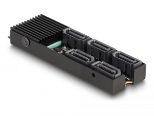 DeLock M.2 2280 B+M-key -> 5x SATA adapterkártya (64051)