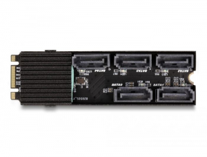 DeLock M.2 2280 B+M-key -> 5x SATA adapterkártya (64051)