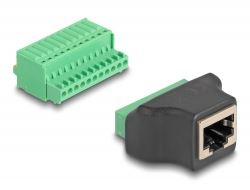 Delock RJ50 anya - Terminal block adapter nyom&oacute;gombbal (66244)