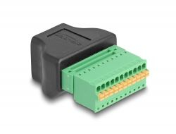 Delock RJ50 anya - Terminal block adapter nyom&oacute;gombbal (66244)