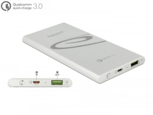 Delock Travel Kit V Tablet Edition - dokkolóállomás / power bank / 3 az 1-ben töltőkábel / tartó / USB memóriakártya (18440)
