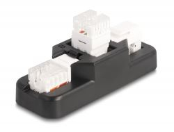 Delock Keystone LSA szett r&aacute;csatlakoztat&oacute;val RJ45 / RJ11 Cat.6 fekete (87104)