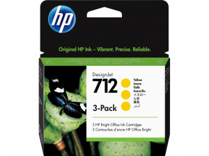 HP 712 DesignJet tintapatron csomag s&aacute;rga (3ED79A)
