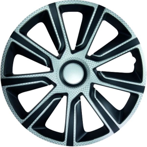 Jacky Auto 15"-os Veron Carbon dísztárcsa szett ezüst-fekete (4db) (JACKY15122 / )