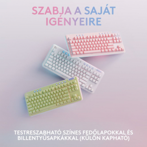 Logitech G715 UK (Qwerty) Tactile vezeték nélküli billentyűzet fehér (920-010463)