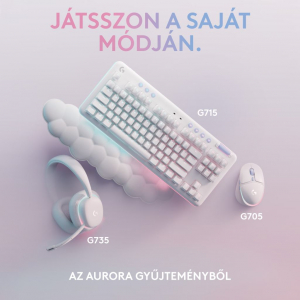 Logitech G715 UK (Qwerty) Tactile vezeték nélküli billentyűzet fehér (920-010463)