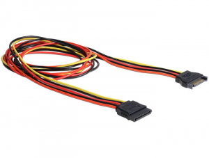 Delock 60133 Power SATA 15 Pin male > SATA 15 Pin female hosszabbító kábel 100 cm