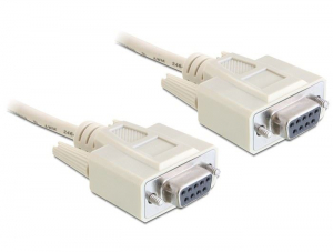 Delock 84169 serial Null modem 9 pin female / female kábel 3 m