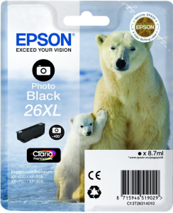 Epson T2631 tintapatron fotó fekete 26XL (C13T26314010)