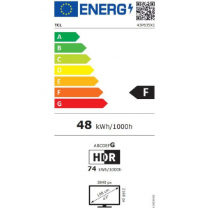 TCL 43P635 43" 4K UHD Smart LED TV