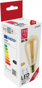 Avide Filament LED f&eacute;nyforr&aacute;s ST57 7W E27 WW (ABLFST57WW-7W-DAC)