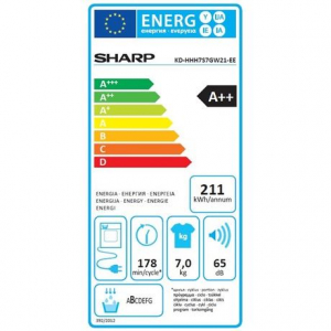 Sharp KD-HHH7S7GW21-EE szárítógép fehér