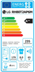 LG RH80T2AP6M hőszivattyús szárítógép