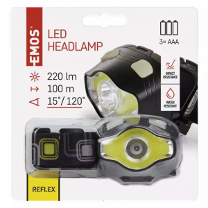 Emos COB LED fejlámpa (P3536)