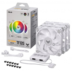 ASUS TUF Gaming TF120 ARGB ház hűtő ventilátor 3db + LED vezérlő fehér