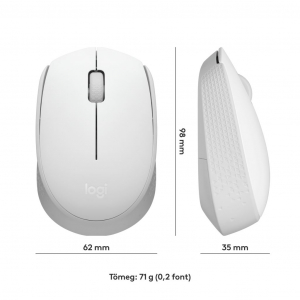 Logitech M171 Vezeték nélküli USB egér - fehér (910-006867)