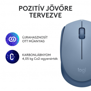Logitech M171 vezeték nélküli USB egér kékesszürke (910-006866)