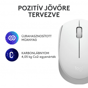 Logitech M171 Vezeték nélküli USB egér - fehér (910-006867)