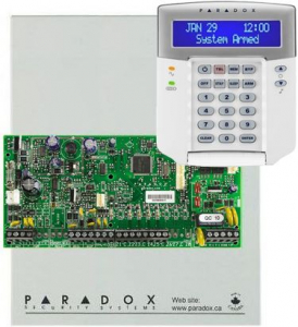Paradox SP5500+ központ panel + K32LCD+ kezelő + fémdoboz