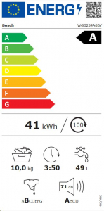 Bosch WGB254A0BY elöltöltős mosógép