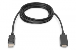 Digitus DisplayPort -> HDMI átalakító kábel 2m fekete (AK-340303-020-S)