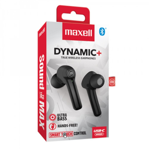 Maxell Dynamic+ TWS Bluetooth fülhallgató fekete (348569)