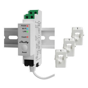 Shelly Pro 3EM három fázisú professzionális Wi-Fi+Ethernet fogyasztásmérő (3800235268100)