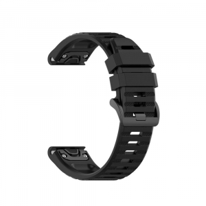 FIXED Garmin QuickFit 22mm szilikon szíj fekete (FIXSST-QF22MM-BK)