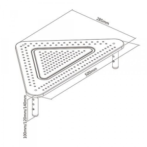 Gembird állítható magasságú fém monitor állvány, háromszög alakú fekete (MS-TABLE-02)