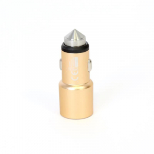 OMEGA 2xUSB-A aut&oacute;s t&ouml;ltő aranysz&iacute;nű (OUCC2MG)