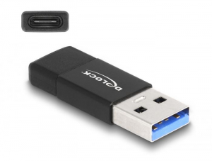 Delock USB 3.2 Gen 2 adapter A-típusú USB apa - USB Type-C anya fekete (60001)