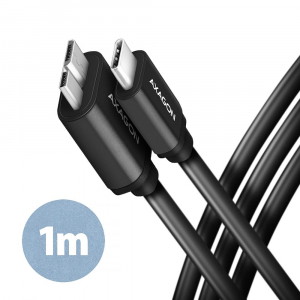 Axagon USB-C - USB micro-B adat/t&ouml;ltők&aacute;bel 1m fekete (BUMM3-CM10AB)