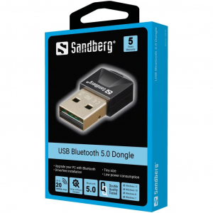 Sandberg USB Bluetooth 5.0 Dongle adapter fekete (134-34)