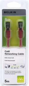 Belkin Patch kábel UTP Cat-6 5m piros (A3L980CP05MRDHS)