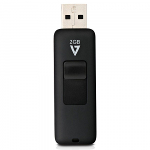 Pen Drive 2GB USB 2.0 V7 Slide-In fekete (VF22GAR-3E)
